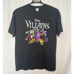 Disney Villains Black Unisex T-Shirt Size XL Delta Pro Weight Cotton T-Shirt